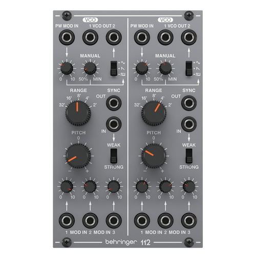 The Behringer Legendary Analog Authentic 112 Dual VCO Module For Eurorack
