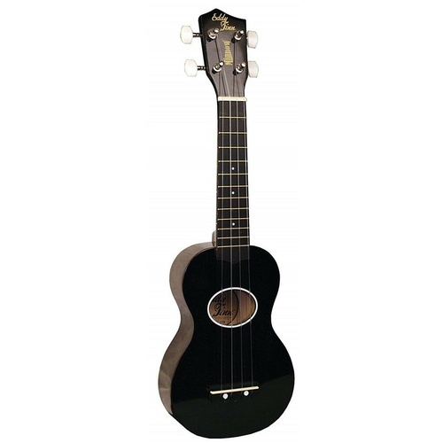 Eddy Finn Minnow EF-MN-BK Black Ukulele with Matching Black  Gig Bag