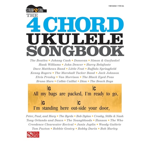 Hal Leonard The 4-Chord Ukulele Songbook Strum and Sing