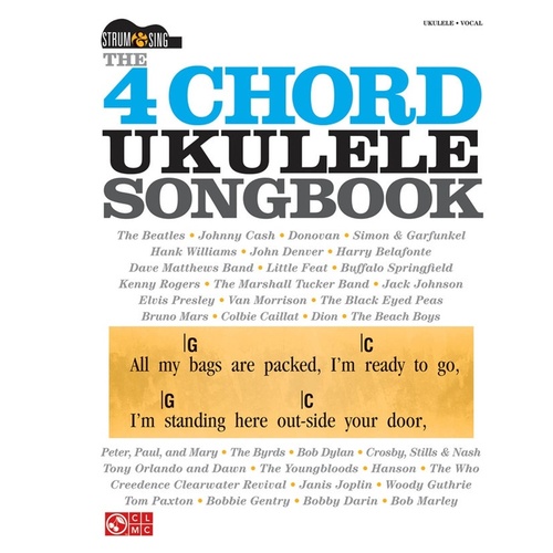 Hal Leonard The 4-Chord Ukulele Songbook Strum and Sing