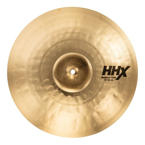 Sabian 11502XMB HHX Series Medium Hi-Hats Brilliant Finish B20 Cymbal 15in