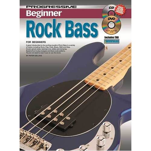 Progressive Beginner Rock Bass Book/CD/DVD