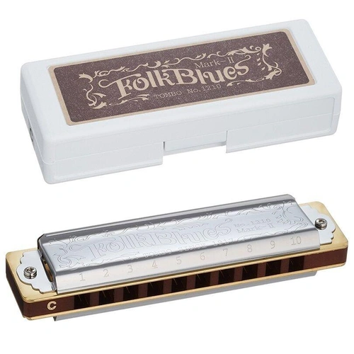 TOMBO 1210F Folk Blues Mark-II 10 holes Diatonic harmonica Blues Harp Key of F