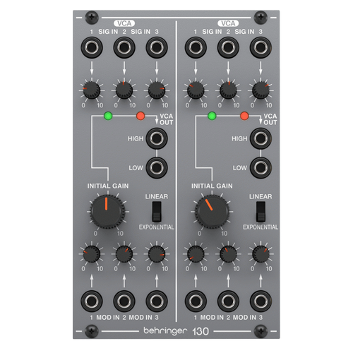 The Behringer Legendary Analog 130 Dual VCA Module For Eurorack