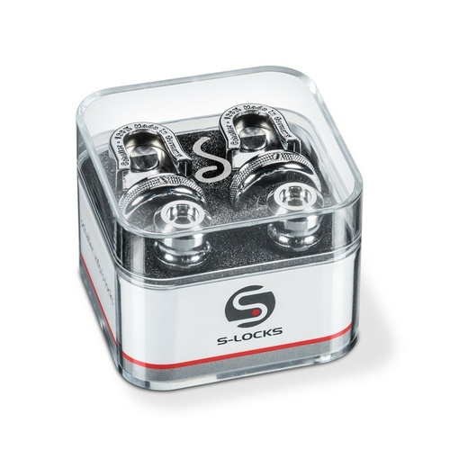 Schaller New S Locks (Pair) Chrome 14010201  Strap Locks / security Locks