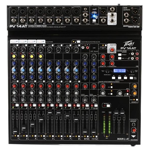 Peavey PV 14 AT  14 Channel Analog Mixer with Auto-Tune and Bluetooth