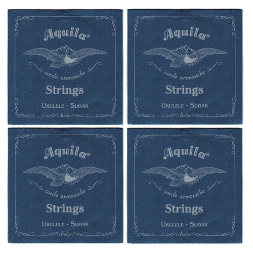 Aquila 150U Sugar Ukulele Strings - Soprano Key of C - GCEA High G , 4sets