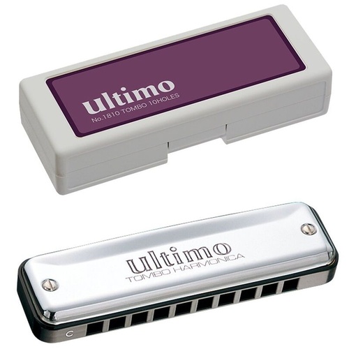 TOMBO Ultimo 10 Holes harmonica Key of F 1810F Blues / Jazz Harp 1 only on Sale