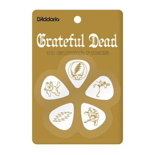 D'Addario Grateful Dead Icons, White ¶ÿCelluloid, Medium