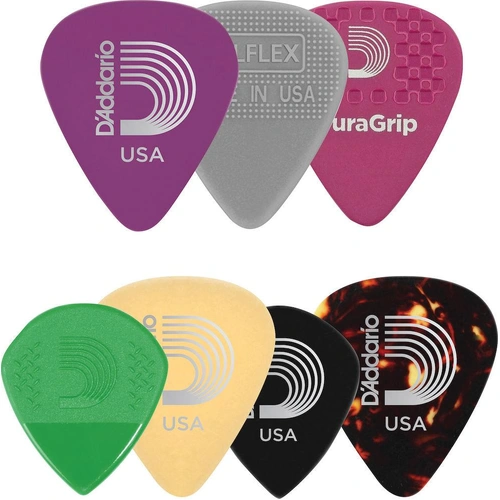 D'Addario Assorted Guitar Picks, 7-pack, Heavy