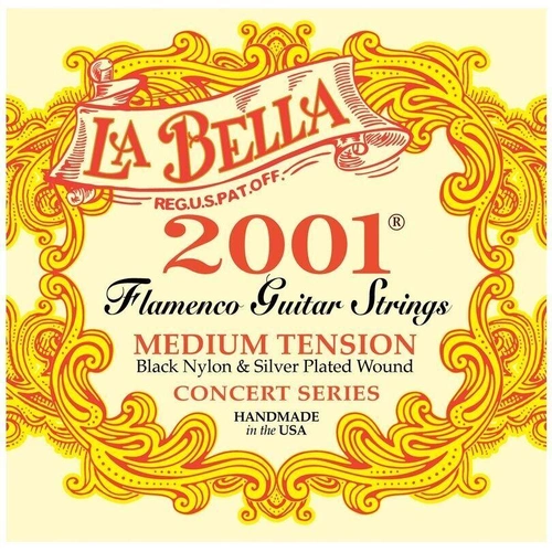 La Bella 2001 Medium Tension Silver Wound Concert Flamenco Guitar Strings