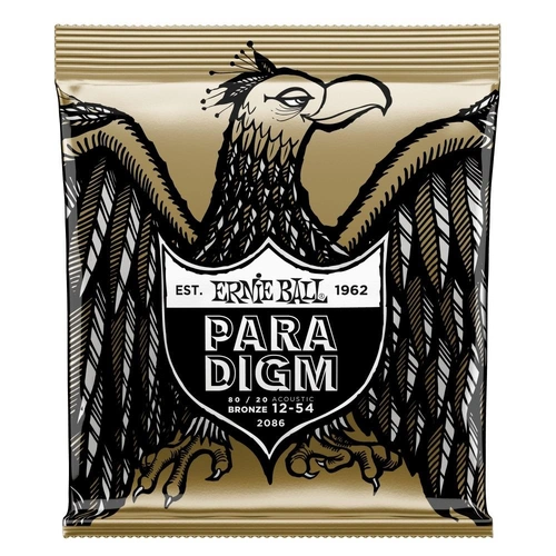 Ernie Ball 2086 Paradigm 80/20 Bronze Acoustic Guitar Strings - .012-.054
