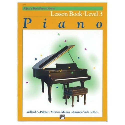 Alfred Alfred's Basic Piano Course Lesson Book 3  Instruction Book New