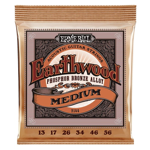 Ernie Ball 2144  Phosphor Bronze Acoustic Guitar String Set Medium 13 - 56