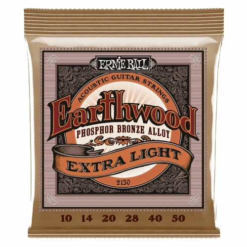 Ernie Ball 2150 Earthwood .010-.050 Extra Light Phosphor Bronze Acoustic Strings