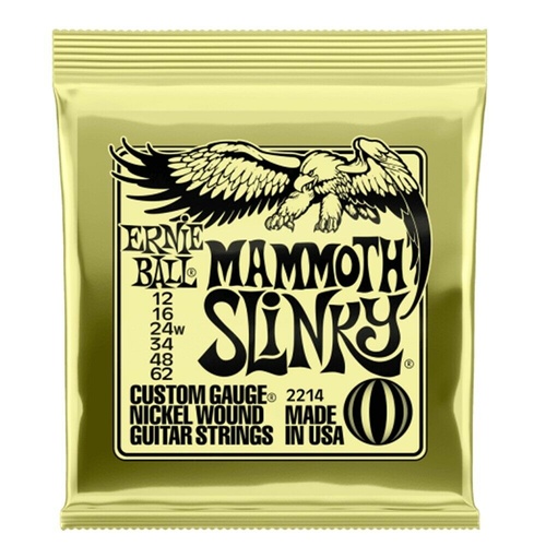 Ernie Ball 2214 Slinky Nickel Wound Electric Guitar Strings - .012-.062 Mammoth 
