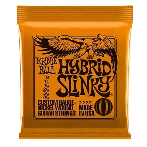 Ernie Ball Hybrid Slinky 009 - .046  Electric Guitar Strings , P02222 , USA Made