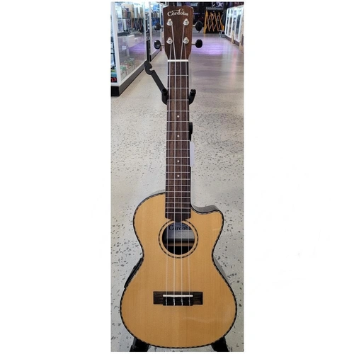 Cordoba Tenor Ukulele Acoustic / Electric Cutaway Indian Rosewood Back Bag included
