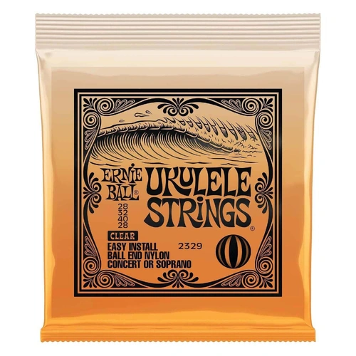Ernie Ball Concert or Soprano Nylon Ball End Ukulele Strings - Clear
