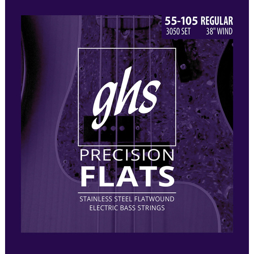 GHS Strings 3050 Flatwound Stainless Steel Precision Long Scale Plus Bass String