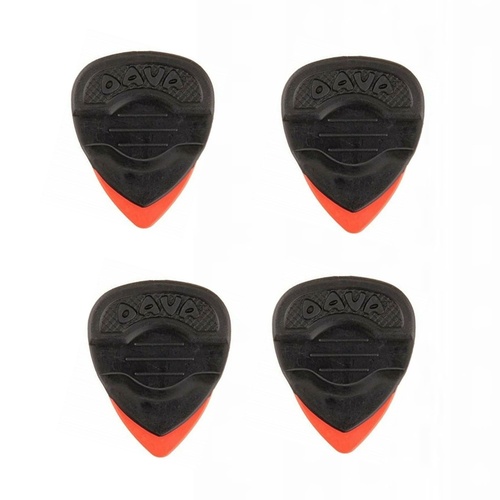 Dava 1303 Rock Delrin Control Grip Tips Guitar Pick  4- Pack