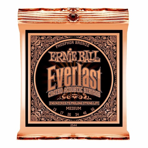 Ernie Ball 2544 Everlast Phosphor Medium Acoustic Guitar Strings 13 - 56