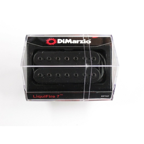 DiMarzio  Liquifire 7-string Black with Black Poles - Humbucker Pickup