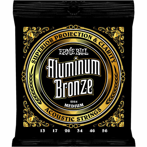 Ernie Ball Aluminum Bronze Medium Acoustic Guitar Strings Set .013 - .056