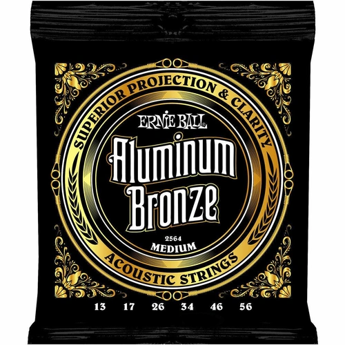 Ernie Ball Aluminum Bronze Medium Acoustic Guitar Strings Set .013 - .056