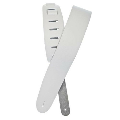 Planet Waves Traditional Leather Guitar Strap White Adjustable 44" - 53" 25BL02