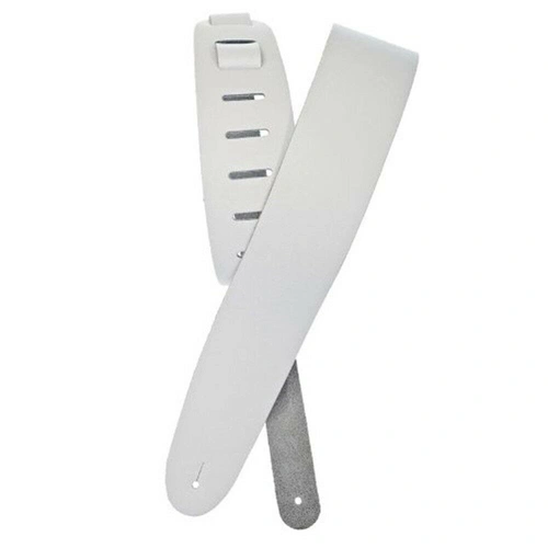 Planet Waves Traditional Leather Guitar Strap White Adjustable 44" - 53" 25BL02