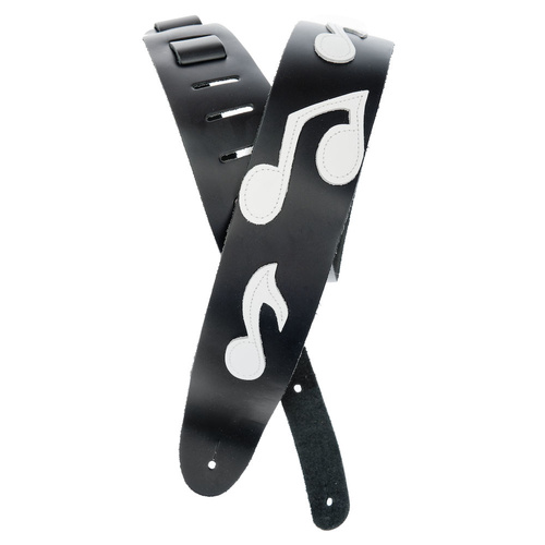 D'Addario Icon Collection Leather Guitar Strap, Note