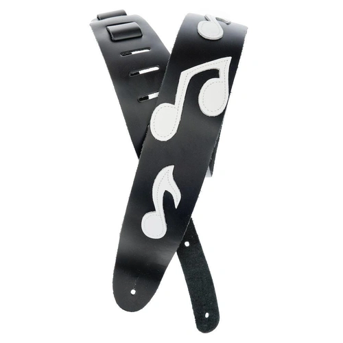 D'Addario Icon Collection Leather Guitar Strap, Note