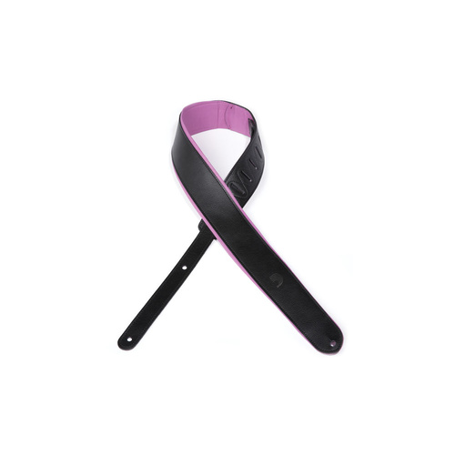 D'Addario Deluxe Leather Guitar Strap, Color Padded, Purple
