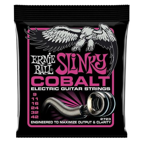 Ernie Ball 2723 Super Slinky Cobalt Electric Guitar Strings 9 - 42  EB2723 