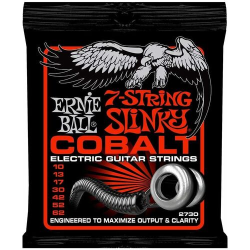 Ernie Ball Cobalt 7-String  Electric Guitar Strings 10 - 62 - 2730 
