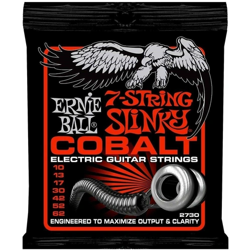 Ernie Ball Cobalt 7-String  Electric Guitar Strings 10 - 62 - 2730 