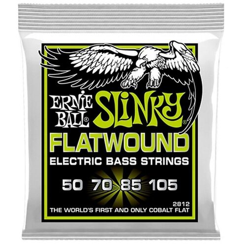 Ernie Ball 2812 Regular Slinky Flatwound Bass Guitar Strings 50 - 105 Flat Wound