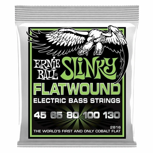Ernie Ball 5-String 2816 Regular Slinky Flatwound Bass Guitar Strings  .050 .130