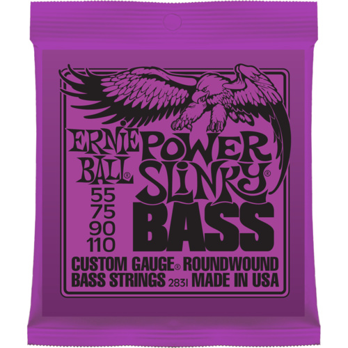 Ernie Ball Power Slinky Nickel Wound Bass Guitar Strings Set .055 - .110