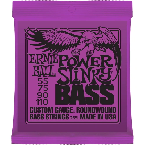 Ernie Ball Power Slinky Nickel Wound Bass Guitar Strings Set .055 - .110
