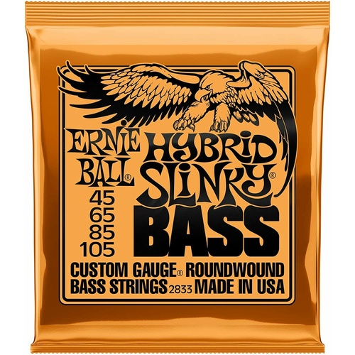 Ernie Ball Hybrid Slinky Nickel Wound Bass Guitar Strings  Set, .045 - .105