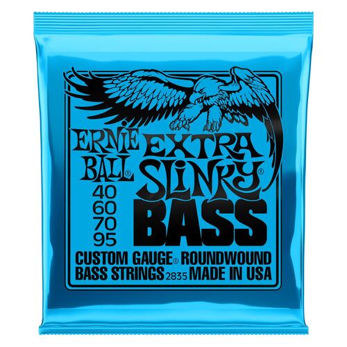 Ernie Ball 2835 Extra Slinky Roundwound Bass Guitar Strings 40 - 95