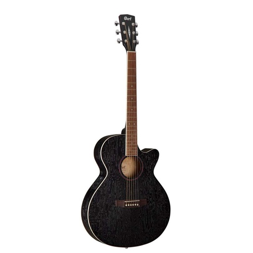 Cort SFX-AB Ash Burl Acoustic Electric Guitar Black - Cutway