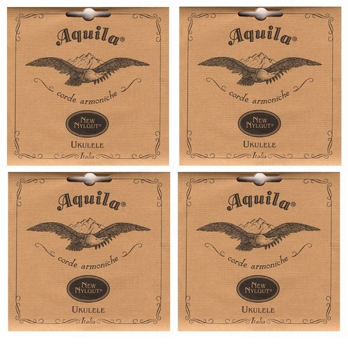 Aquila 33U Nylgut Soprano Ukulele strings Key of D - ADF#B Tuning - 4 SETS