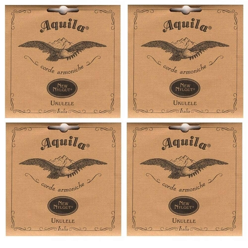 Aquila 33U Nylgut Soprano Ukulele strings Key of D - ADF#B Tuning - 4 SETS
