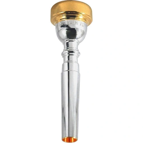 Bach Standard Series Trumpet Mouthpiece in Silver 5C Gold Rim