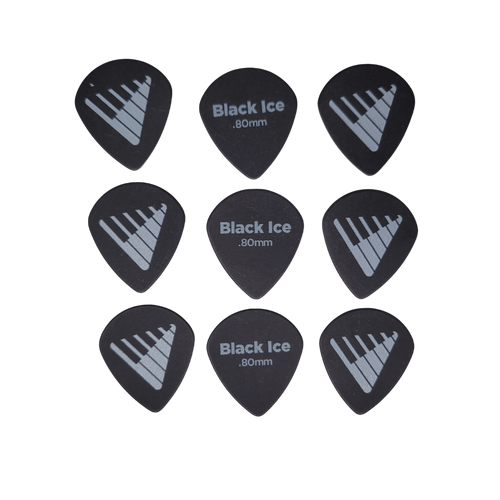 Planet Waves Angkor Exclusive Black Ice Guitar Picks, Medium 0.80 X 9 Picks