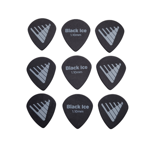 Planet Waves Angkor Exclusive Black Ice Guitar Picks, Heavy - 9 Picks  1.10mm