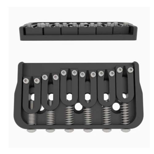 Hipshot 6 String Fixed Guitar Bridge - Black .125" Floor Height